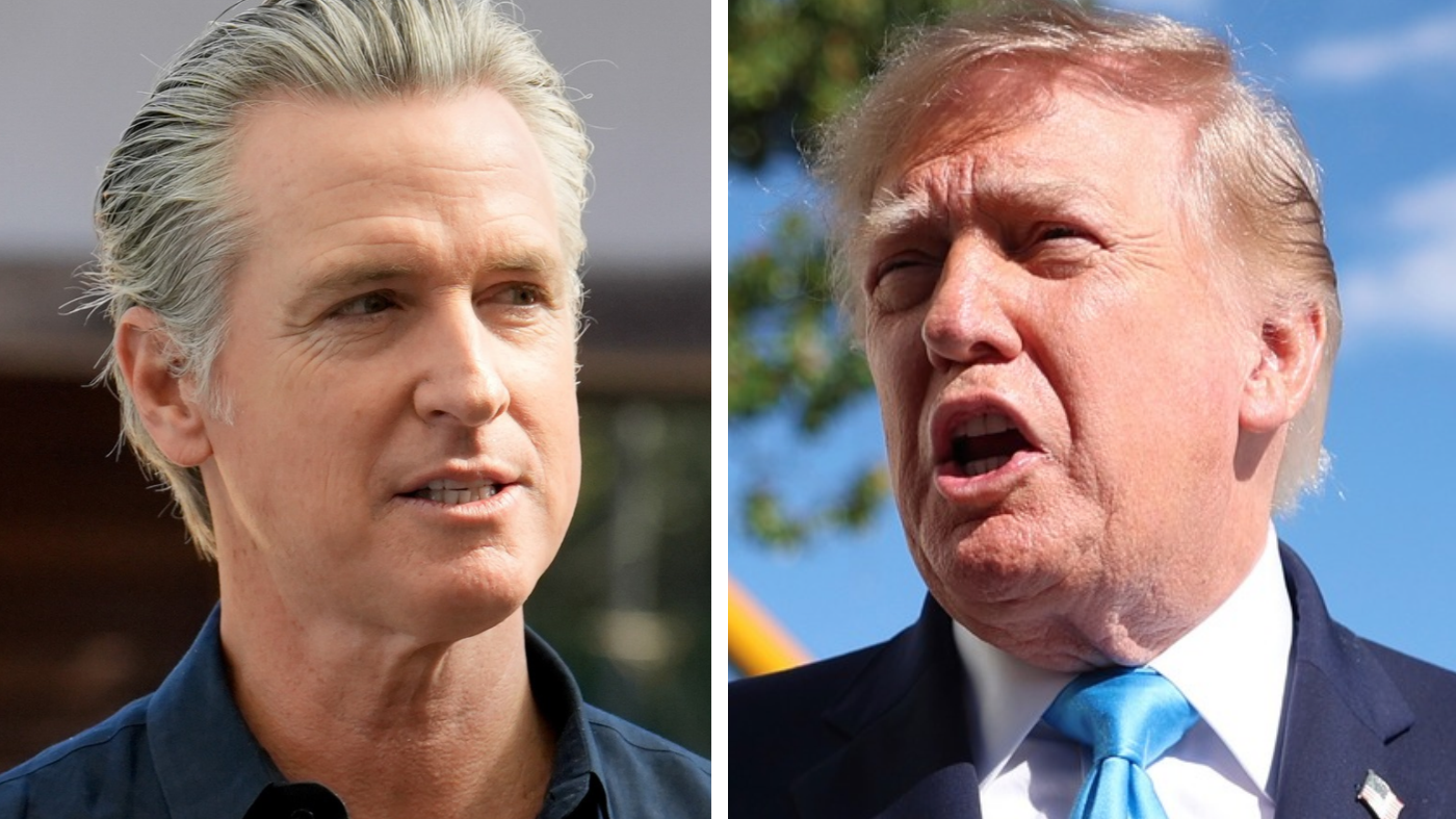 California Gov. Gavin Newsom (D) and President Donald Trump. (AP Photo/Rich Pedroncelli/Tom Brenner)