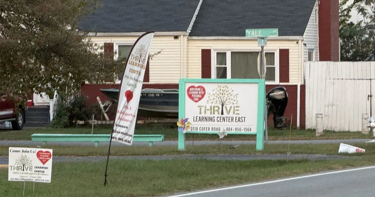 Thrive Learning Center East, LLC in Richmond. (Photos: Forrest Shelor/8News)