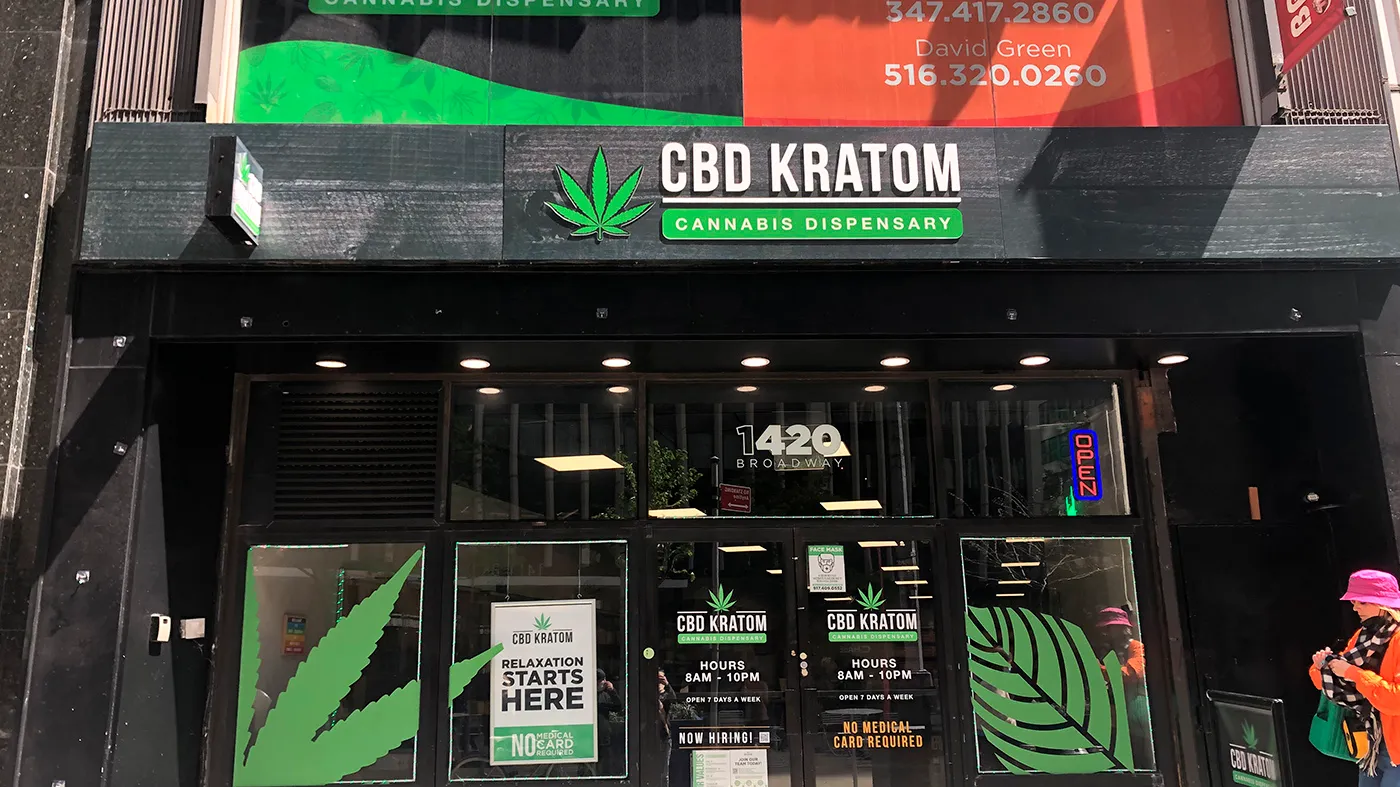 CBD Kratom retail store, cannabis dispensary selling synthetic cannabinoid products in 2022 in New York. Lindsey Nicholson, UCG, Universal Images Group via Getty Images