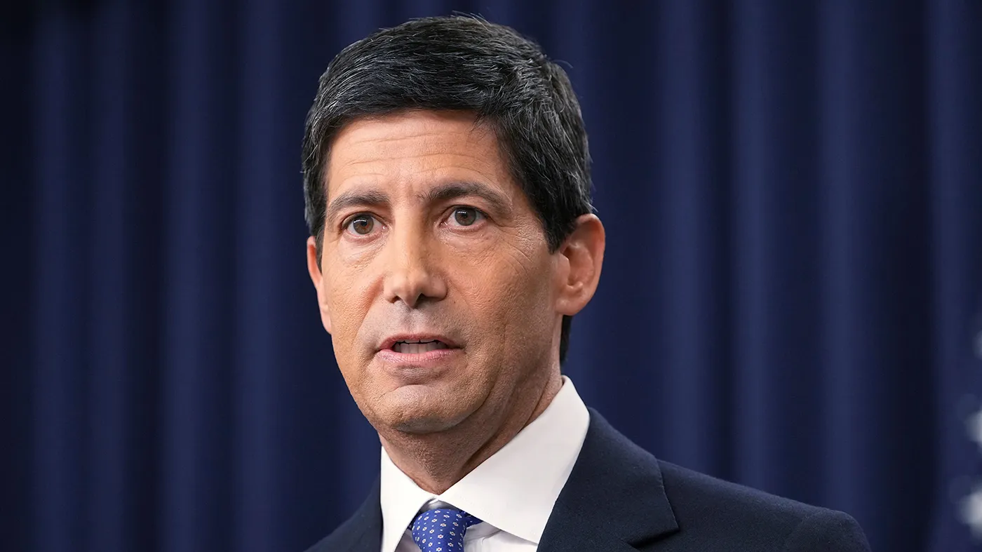 Federal Reserve Board Chairman Kevin Warsh speaks during a news conference at the Federal Reserve in Washington, Sept. 16, 2026. (Mark Schiefelbein, Associated Press)
