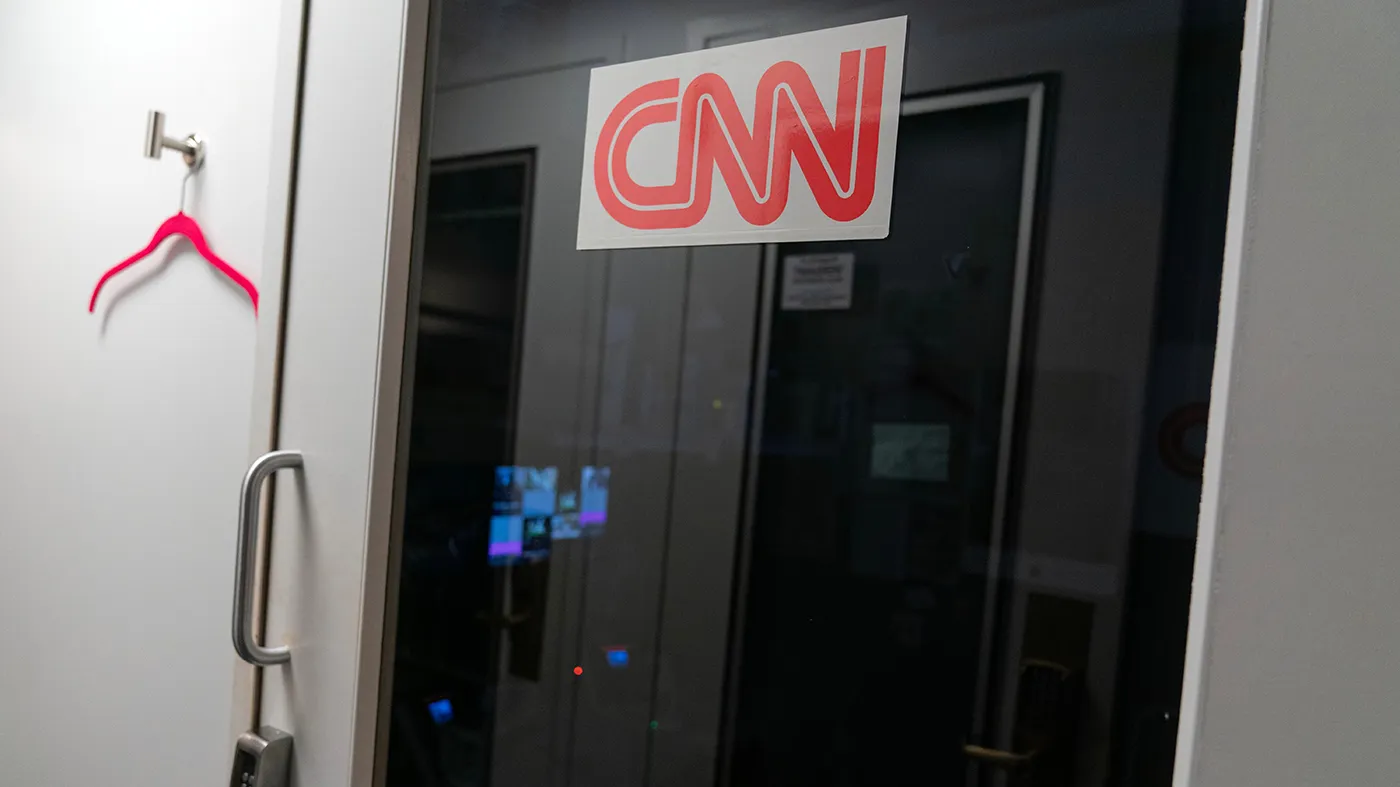 The CNN office at the White House is seen empty following President Trump’s ban on CNN, MS NOW and Politico, Sept. 19, 2026, in Washington. (Jose Luis Magana, Associated Press)