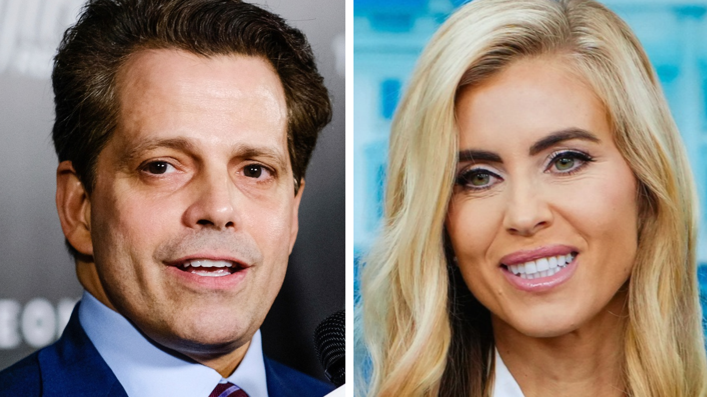 Former White House communications director Anthony Scaramucci, left, and ex-White House press secretary Katie Zacharia.