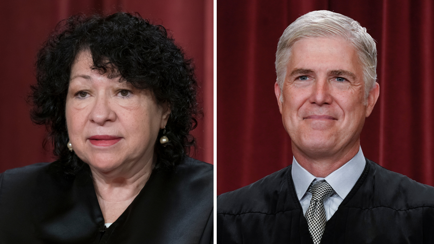 Supreme Court Justices Sonia Sotomayor and Neil Gorsuch.