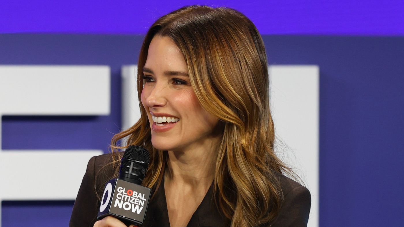 Sophia Bush speaks on a panel during the Global Citizen NOW summit, May 14, 2026, in New York.