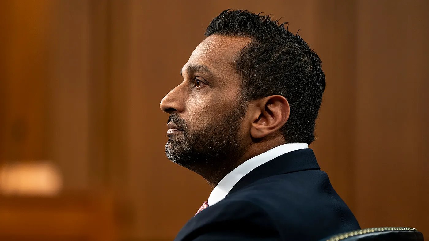 FBI Director Kash Patel is seen before a Senate Judiciary Committee oversight hearing of the department on Sept. 15, 2026.