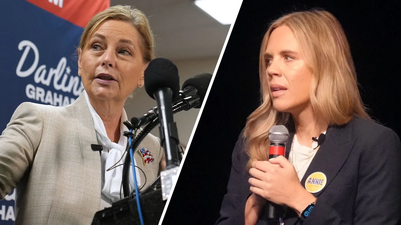 Sen. Darline Graham (R-S.C.), left, and Annie Andrews, the Democratic candidate in South Carolina’s Senate race.