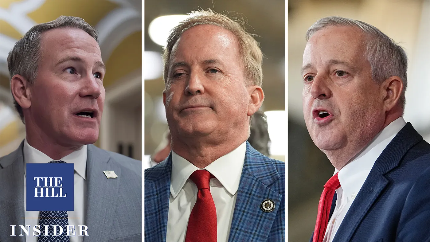 Sen. Jon Husted (R-Ohio), left, Texas Attorney General and GOP Senate nominee Ken Paxton, and former Republican National Committee Chair and North Carolina Senate hopeful Michael Whatley.