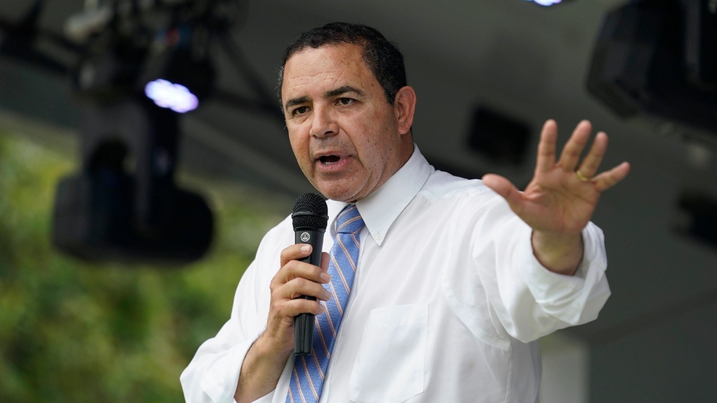 Rep. Henry Cuellar (D-Texas) speaks during a campaign event.