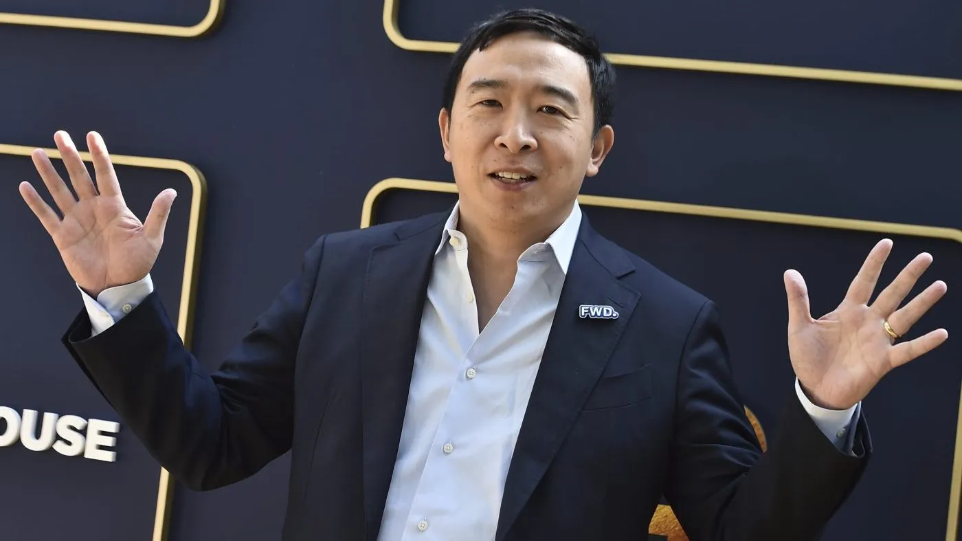 Andrew Yang arrives at the Gold House Gala on May 21, 2022, at Vibiana in Los Angeles.