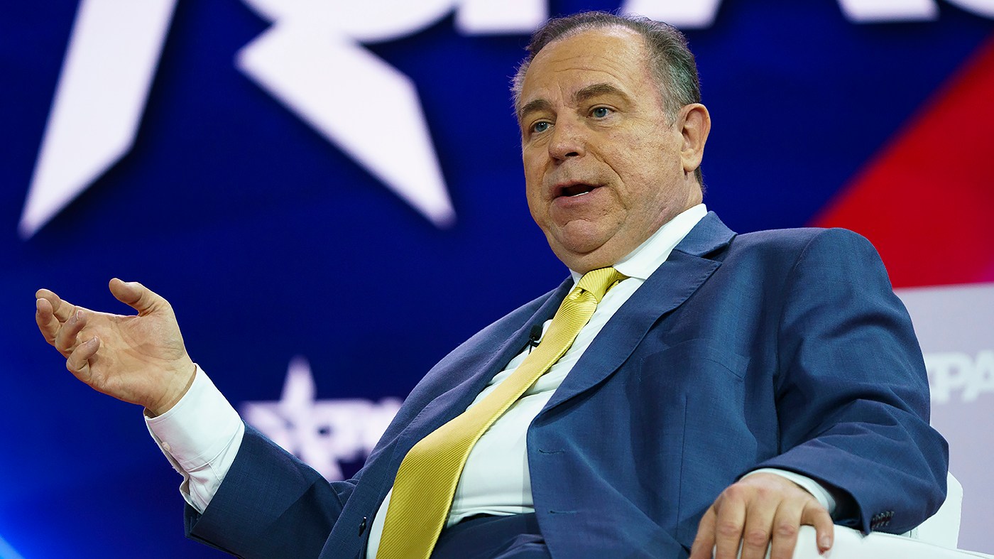 Newsmax CEO Chris Ruddy speaks during the Conservative Political Action Conference (CPAC) at the Gaylord National Resort and Convention Center in National Harbor, Md., on Thursday, March 2, 2023.