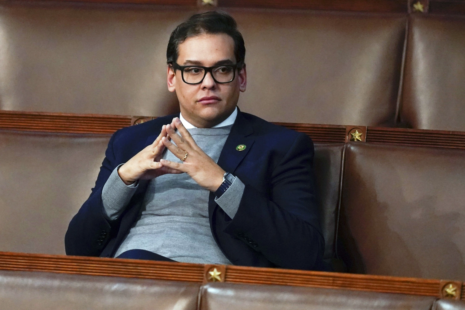 George Santos at the U.S. Capitol, on Jan. 6, 2023.