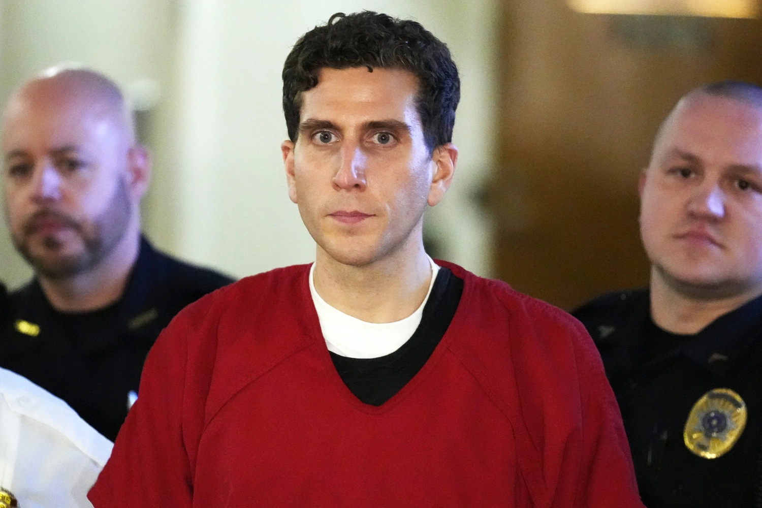 Bryan Kohberger, who is accused of killing four University of Idaho students, is escorted to an extradition hearing at the Monroe County Courthouse in Stroudsburg, Pa., Tuesday, Jan. 3, 2023.