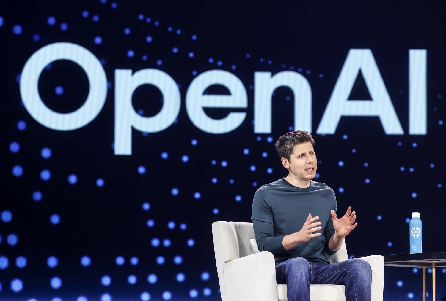 Open AI CEO Sam Altman speaks during Snowflake Summit 2025 at Moscone Center on June 2, 2025 in San Francisco.
