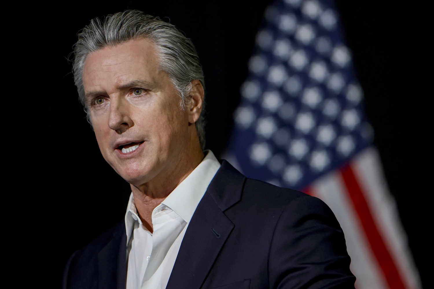 California Gov. Gavin Newsom on Oct. 22, 2025 in Stockton, Calif.