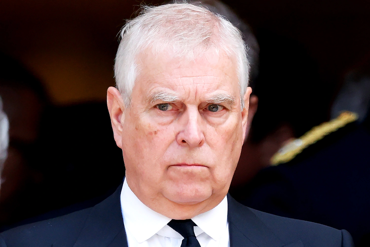 Prince Andrew, Duke of York attends Katharine, Duchess of Kent's Requiem Mass service at Westminster Cathedral on September 16, 2025 in London, England.