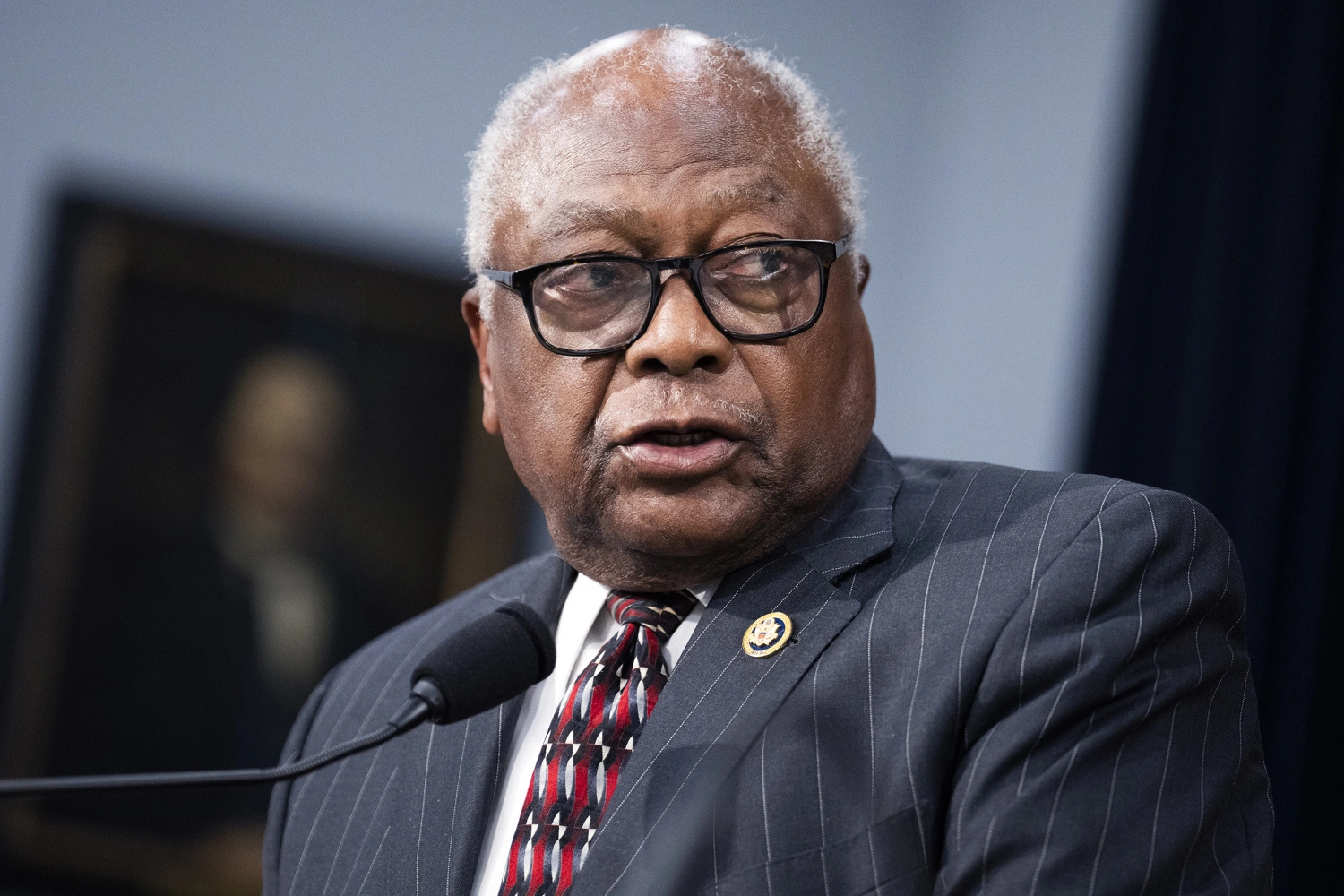 Rep. Jim Clyburn, D-S.C., speaks during the House Appropriations Committee markup of the FY2026 Transportation, Housing and Urban Development and Related Agencies, and other bills in Rayburn building on Thursday July 17, 2025.