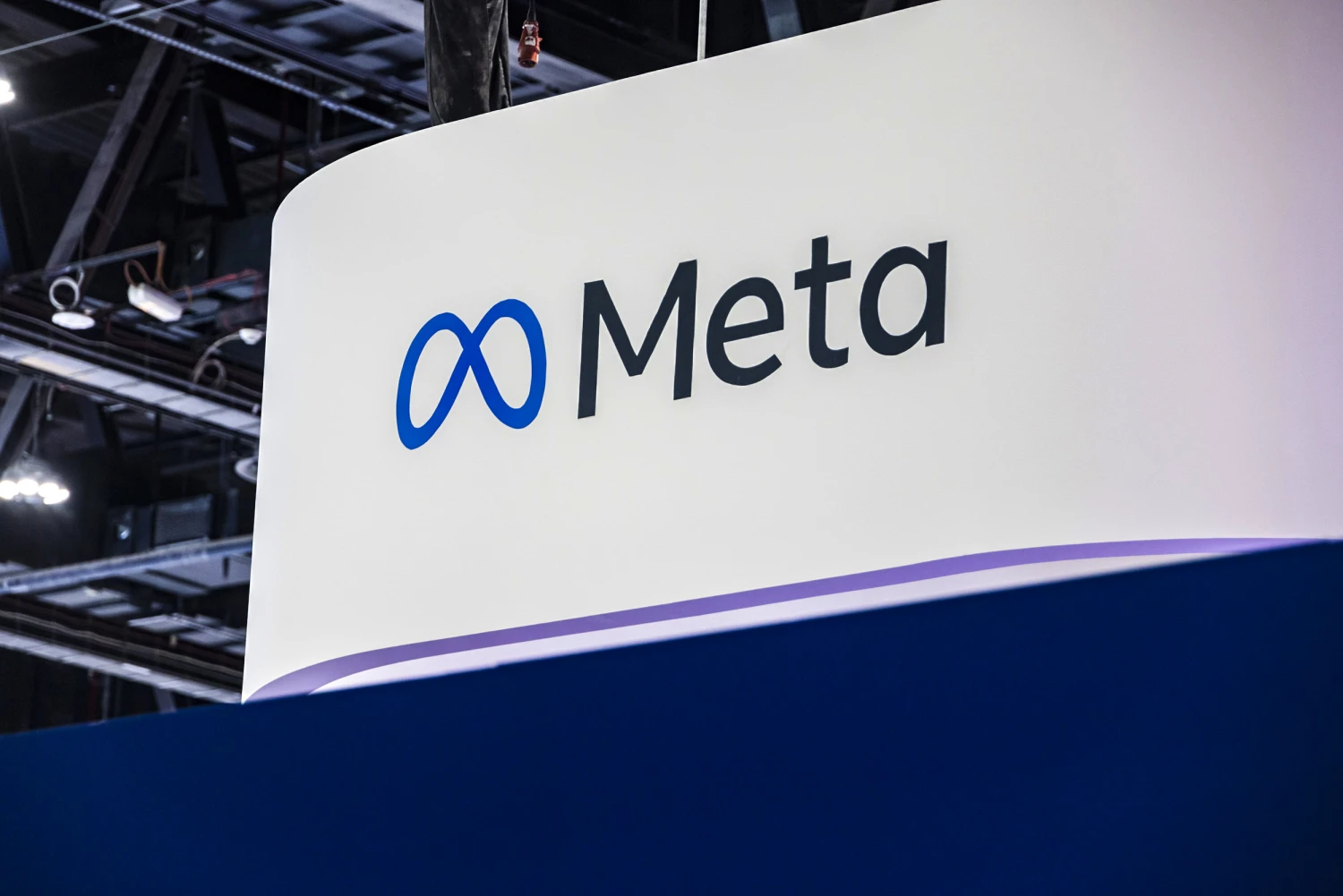 Meta exhibition booth at the BRIDGE Summit 2025 at Abu Dhabi National Exhibition Center  on Dec. 10, 2025.