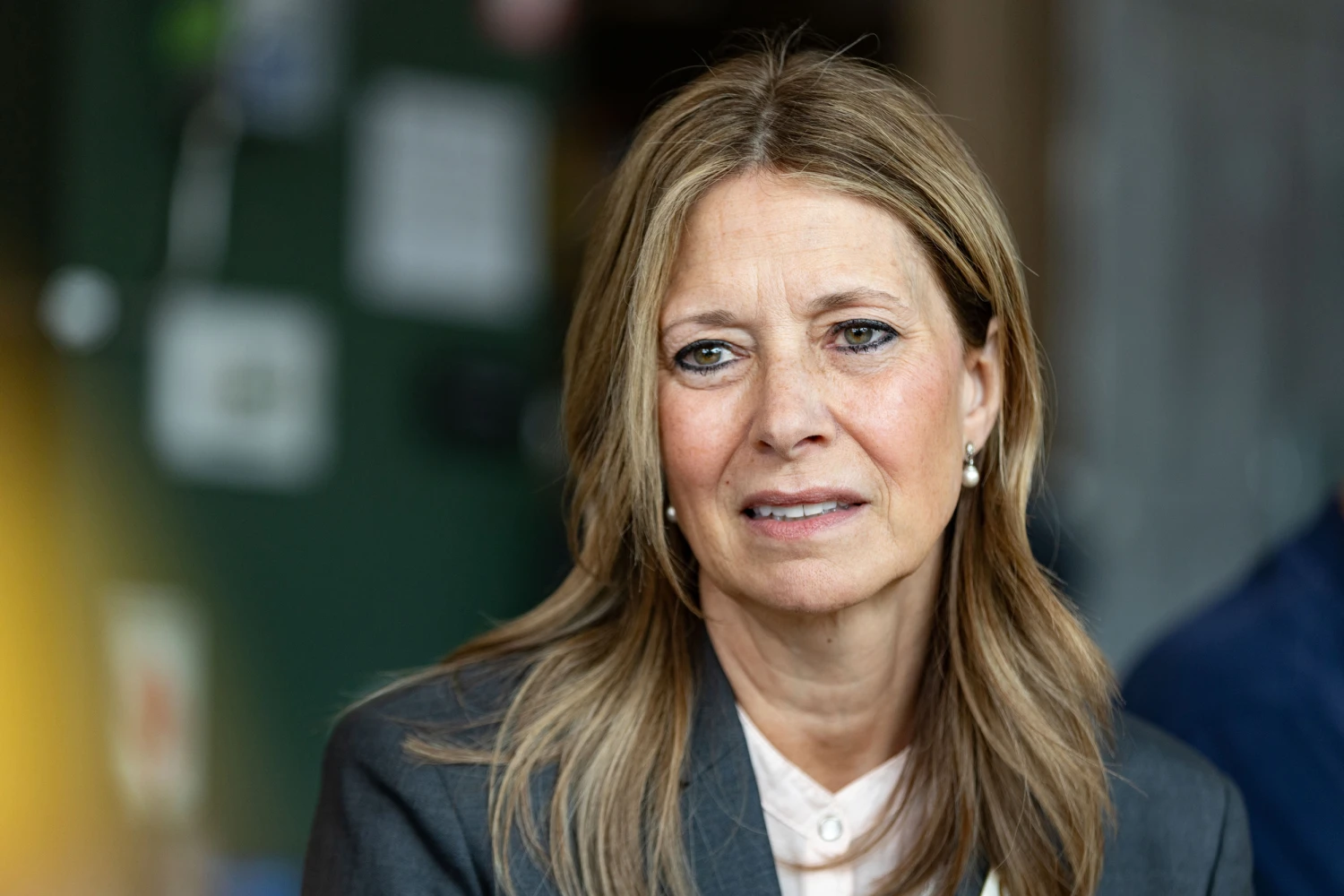 Amy Acton, former director of the Ohio Department of Health and Democratic gubernatorial candidate, during a campaign event at Bottoms Up Coffee in Columbus, Ohio on April 6, 2026.