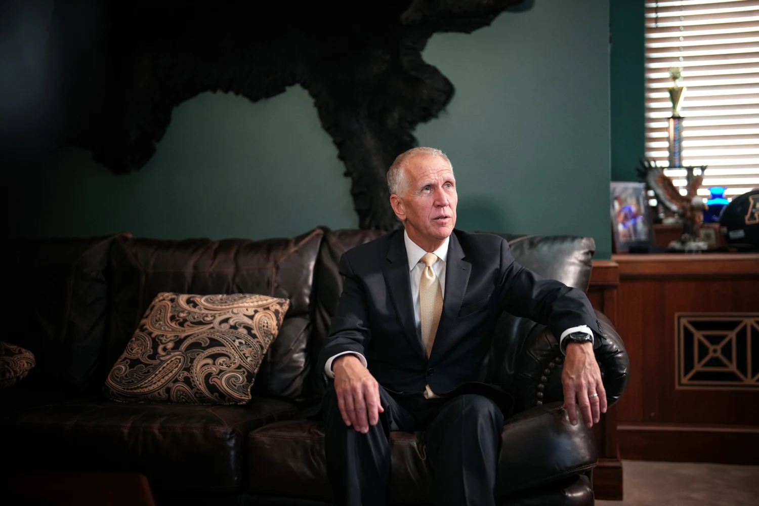Sen. Thom Tillis, R-N.C., in his office Tuesday.
