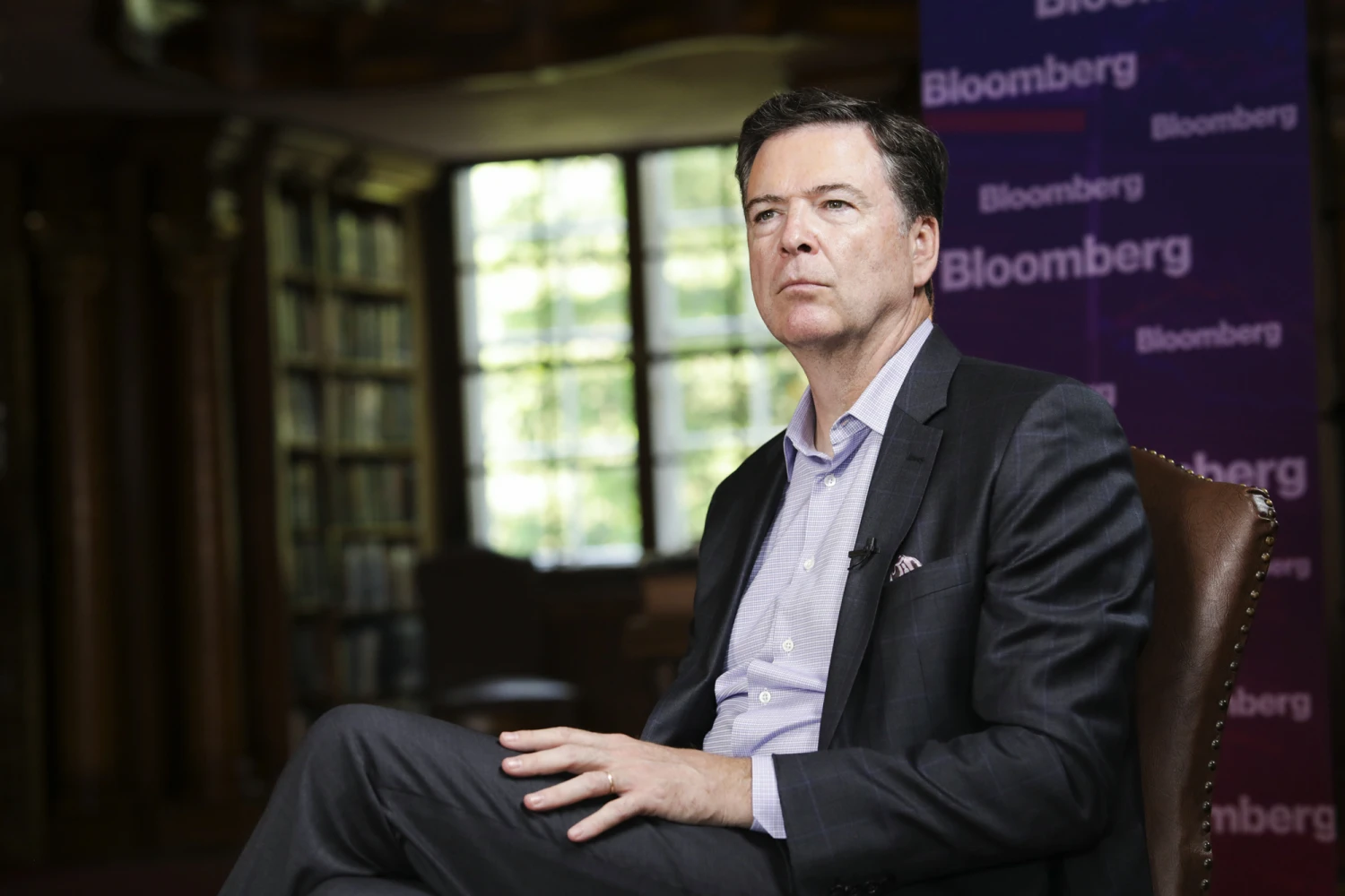 James Comey, former director of the Federal Bureau of Investigation during a Bloomberg Television interview in Salzburg, Austria, on Friday, June 21, 2019.