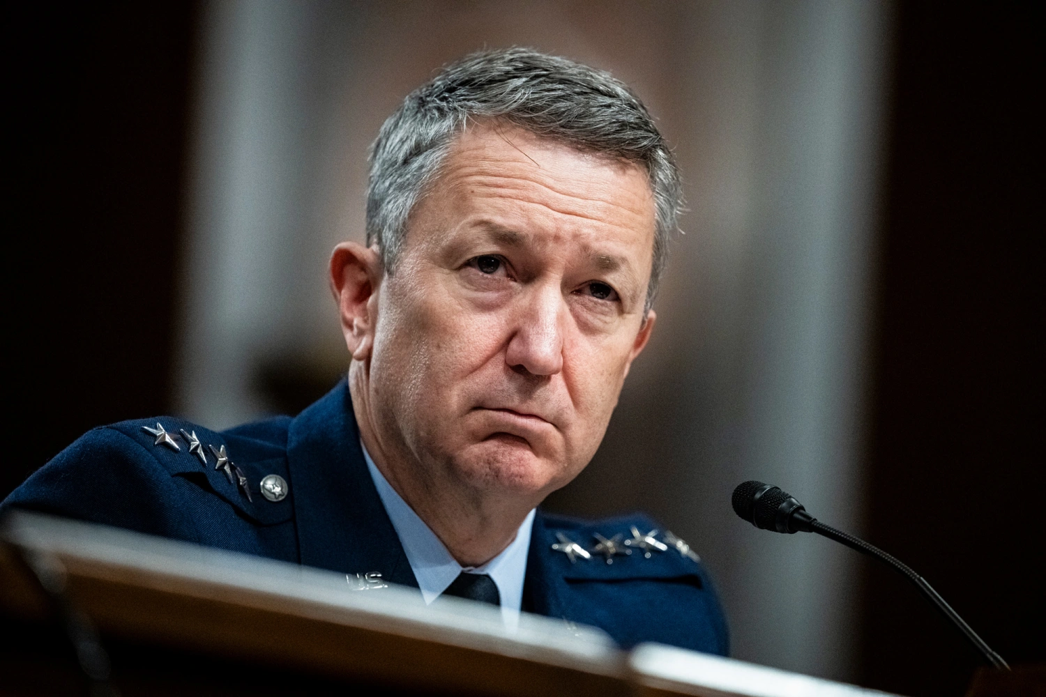 Chairman of the Joint Chiefs of Staff General Dan Caine testifies during a Senate Armed Services committee hearing in the Dirksen Senate Office Building in Washington, D.C., on April 30, 2026.
