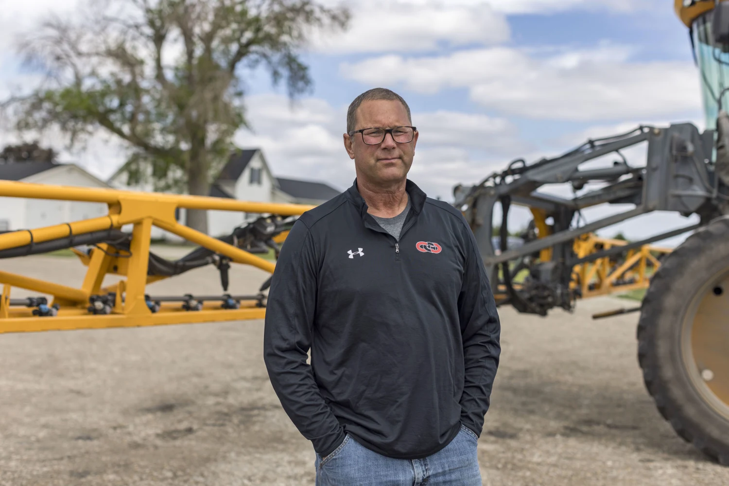Stu Swanson, a corn and soybean farmer, at his home in Galt, Iowa.