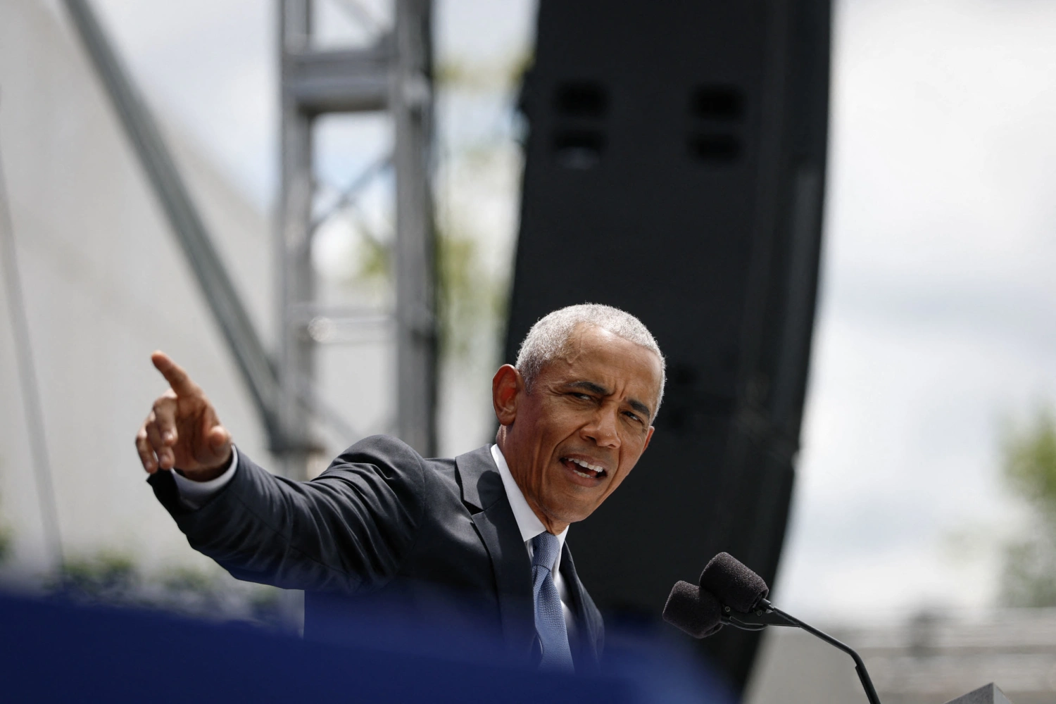Former President Barack Obama speaks at the opening of the Barack Obama Presidential Center in Chicago on June 18, 2026.