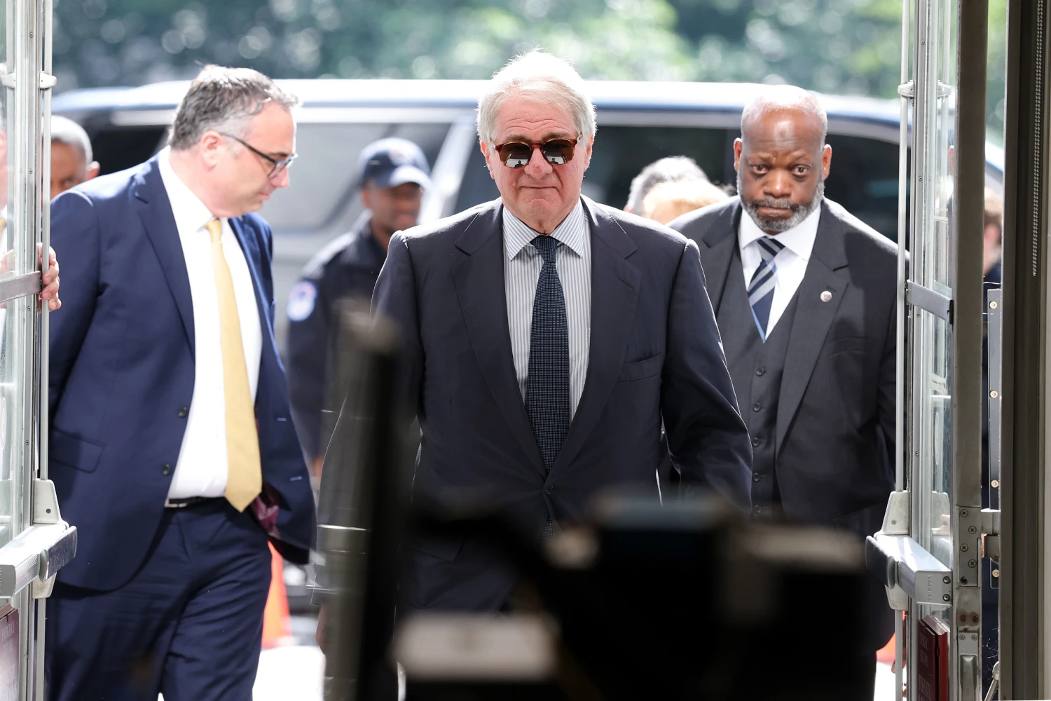 Leon Black, former CEO of Apollo Global Management,  arrives to testify at a closed-door interview with the House Oversight Committee on June 26, 2026.