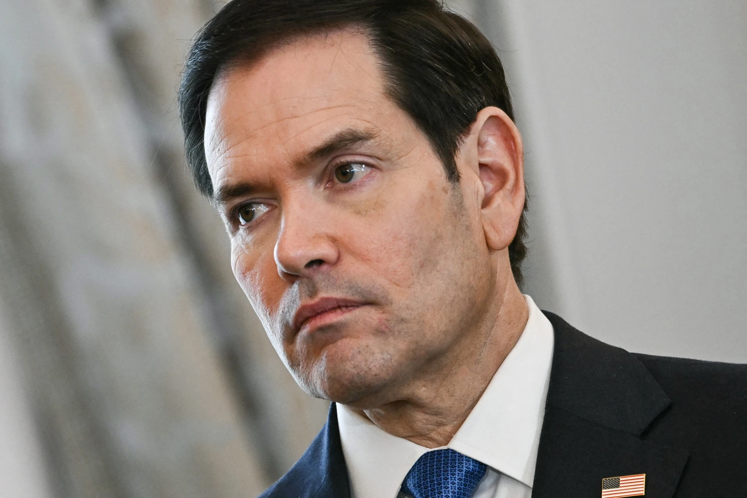 Secretary of State Marco Rubio looks on during a Memorandum of Understanding signing ceremony with UFC President and CEO Dana White at the State Department in Washington, DC, on June 11, 2026.