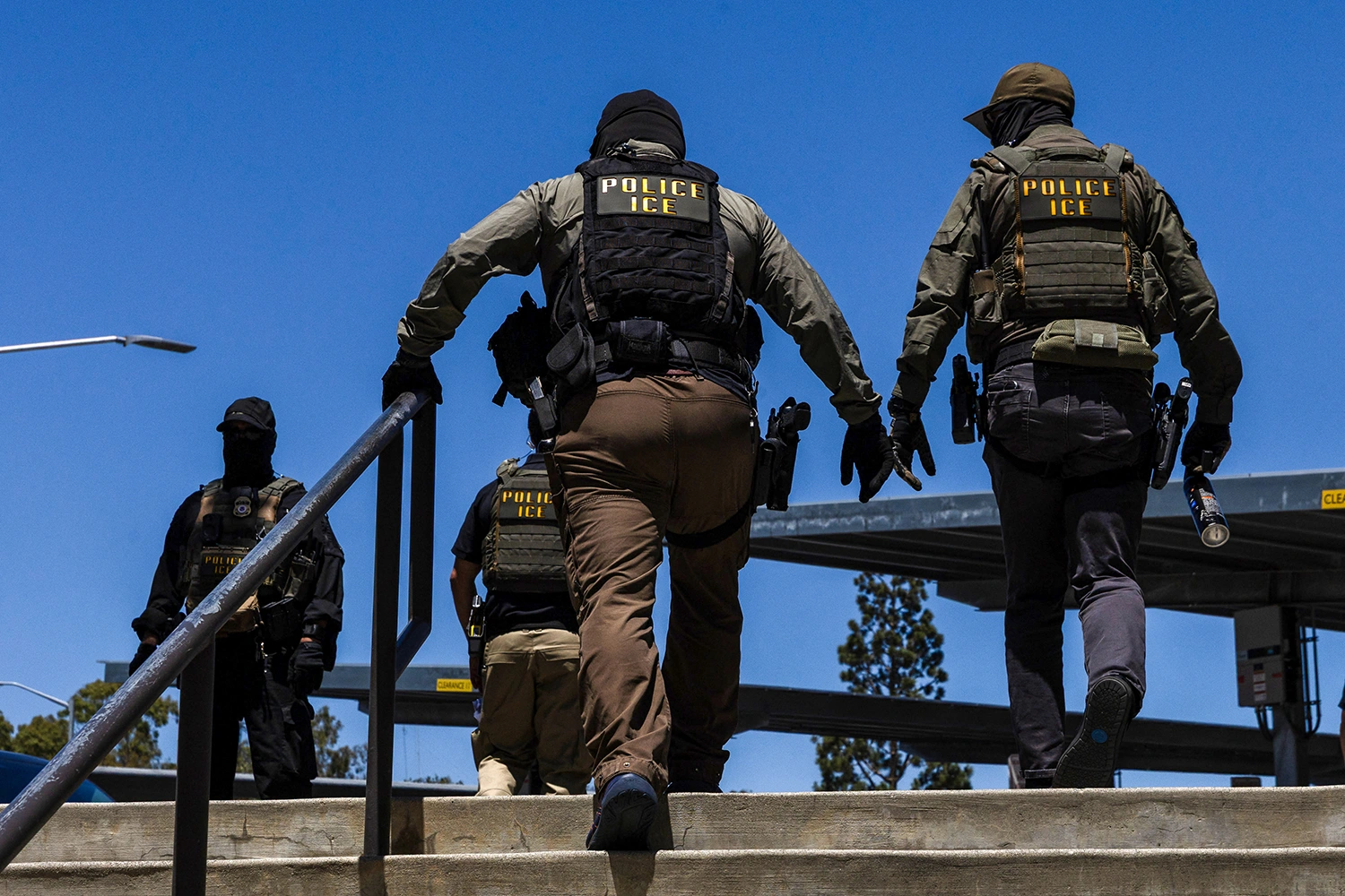 ICE agents in Ventura, Calif., on July 27, 2026.