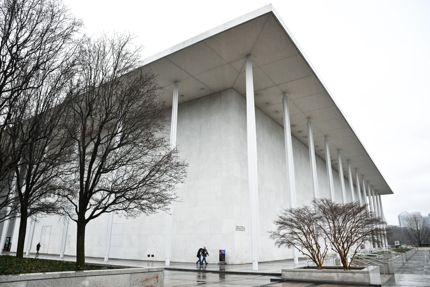 People walk in front of the Kennedy Center in Washington, D.C., on Jan. 10, 2026.