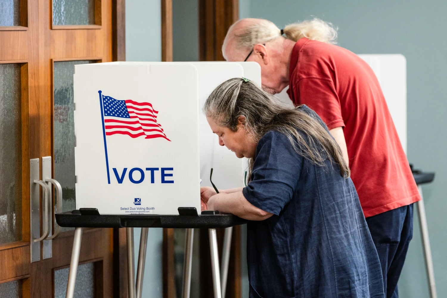 Residents vote in the Wisconsin's primary election, in Madison, Wis., on Aug. 11, 2026.