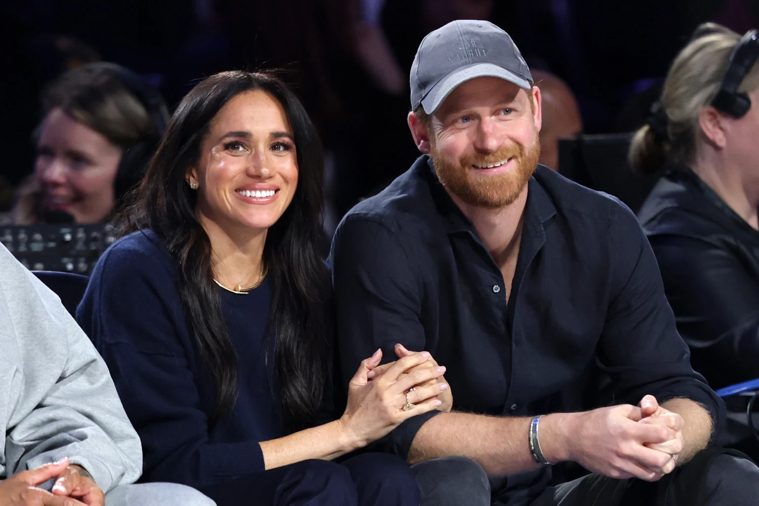 Harry and Meghan  in Inglewood, California, earlier this year.