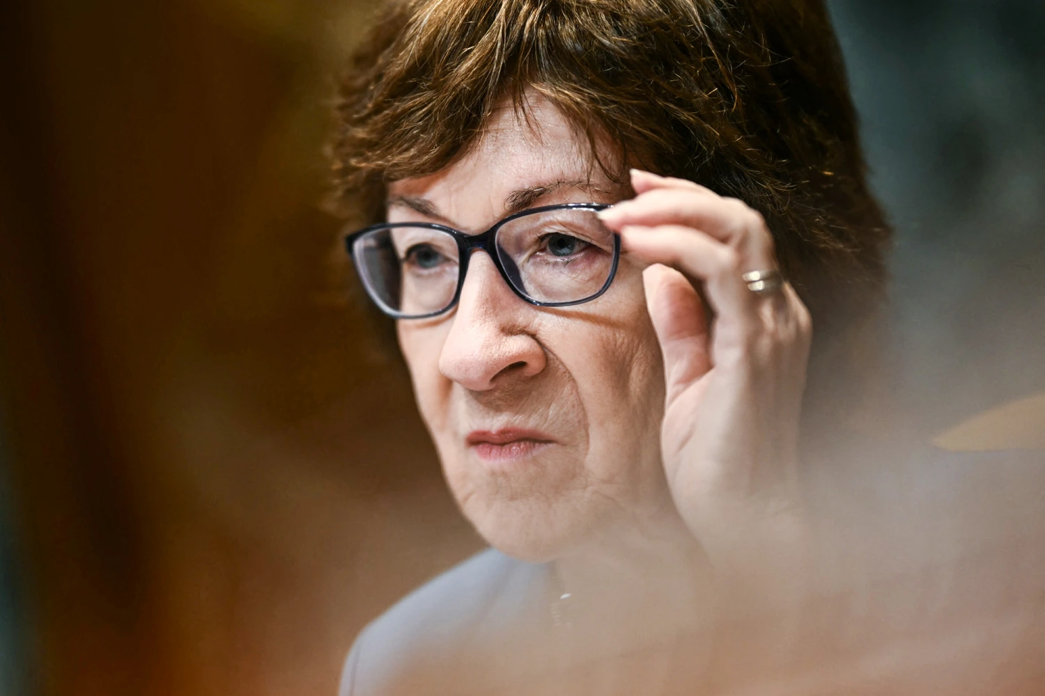 Sen. Susan Collins, R-Maine, as Secretary of Housing and Urban Development (HUD) Scott Turner testifies during a Senate Committee on Appropriations Subcommittee on Transportation, Housing and Urban Development, and Related Agencies hearing on fiscal year 2027 budget for HUD on Capitol Hill in Washington, D.C., on May 14, 2026.