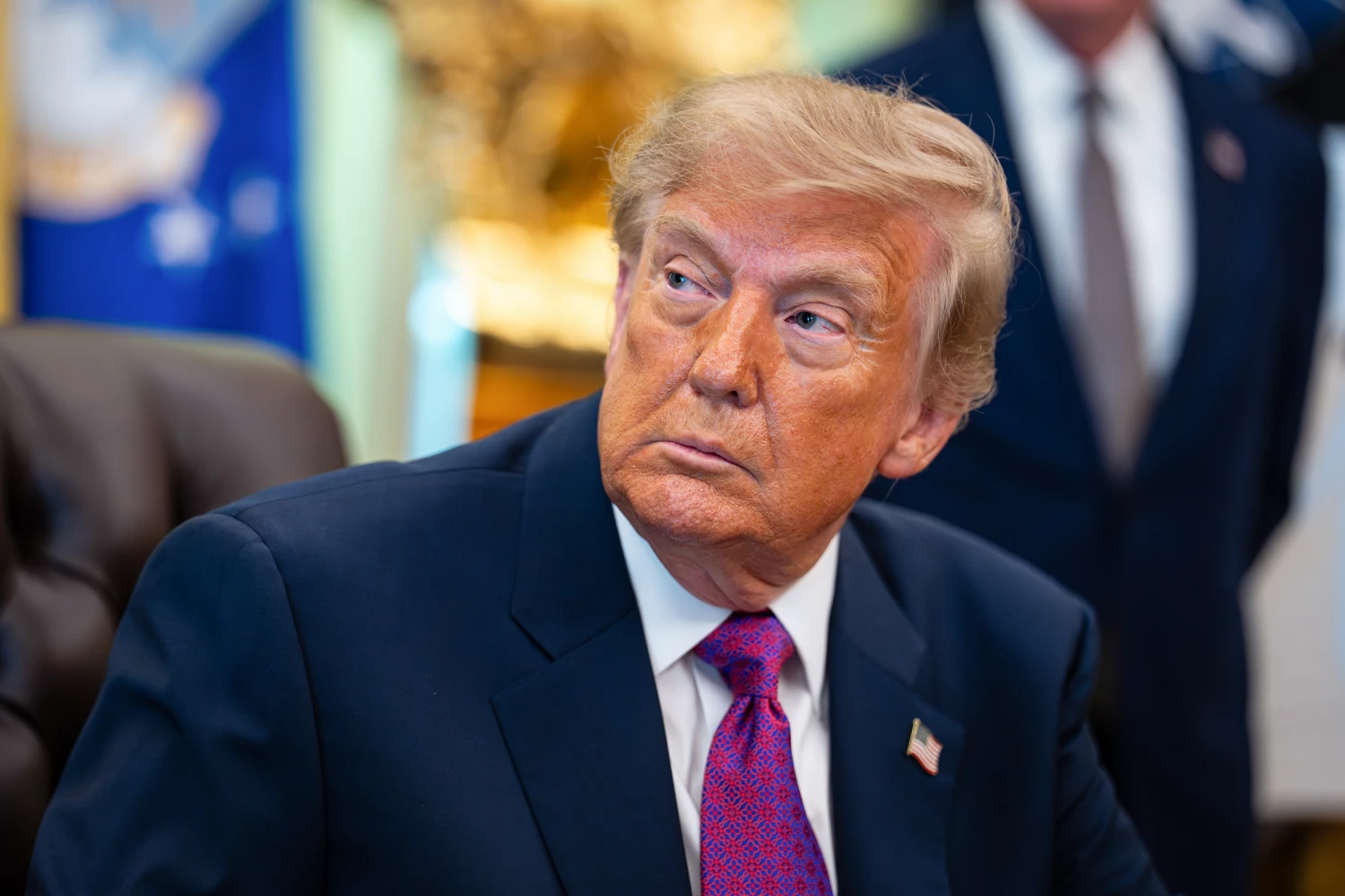 U.S. President Donald Trump prior to signing an executive order in the Oval Office of the White House in Washington, DC, US, on Thursday, Aug. 27, 2026.