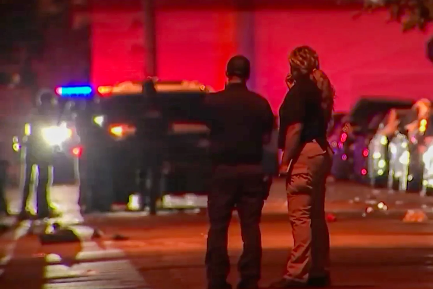 Two people were killed and nine have been hospitalized after, police said, 11 people were shot when gunfire erupted at a gathering -- that may have been a cookout -- in Trenton, New Jersey, overnight.