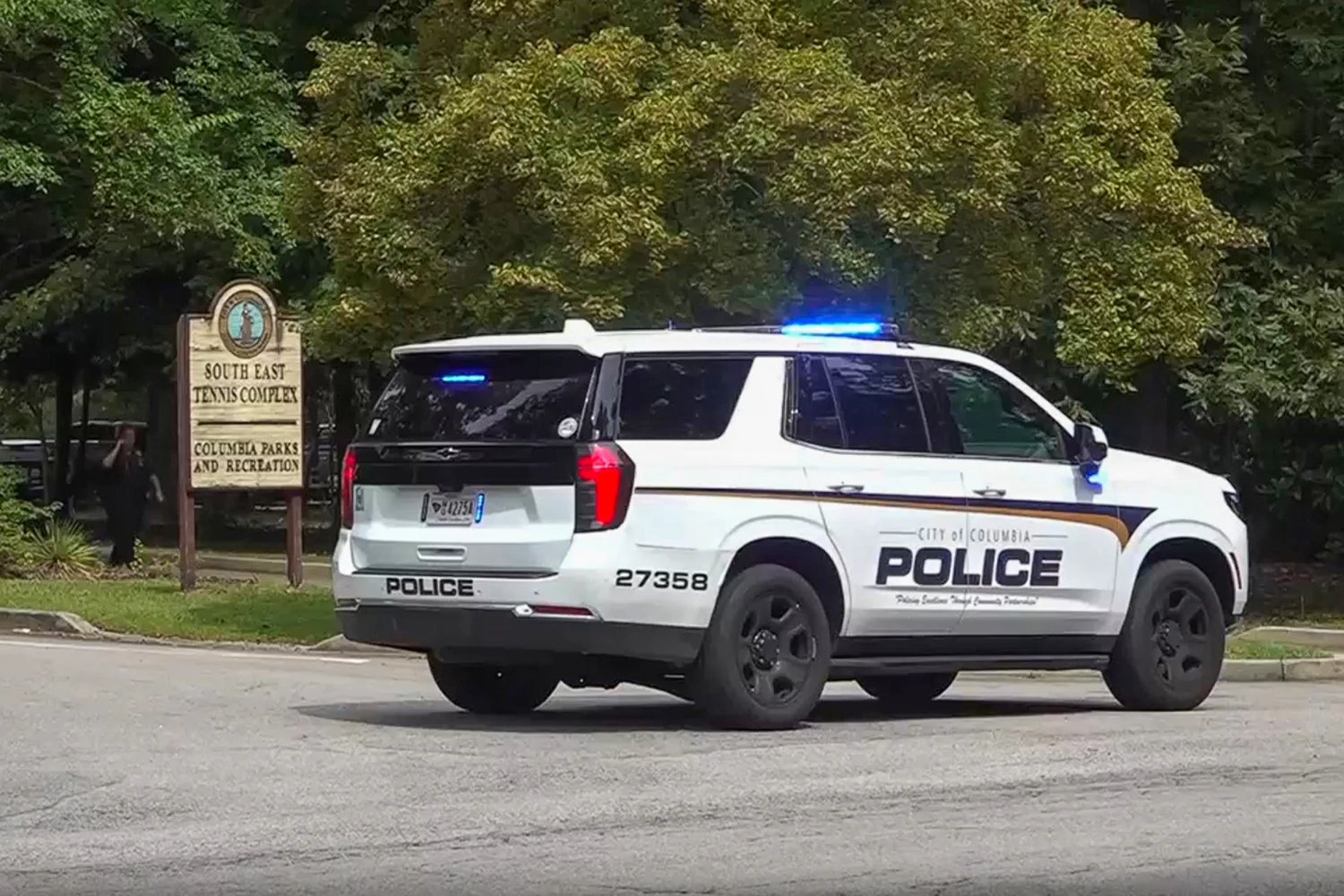 Law enforcement responds to a shooting in Columbia, S.C., on Aug. 29, 2026.