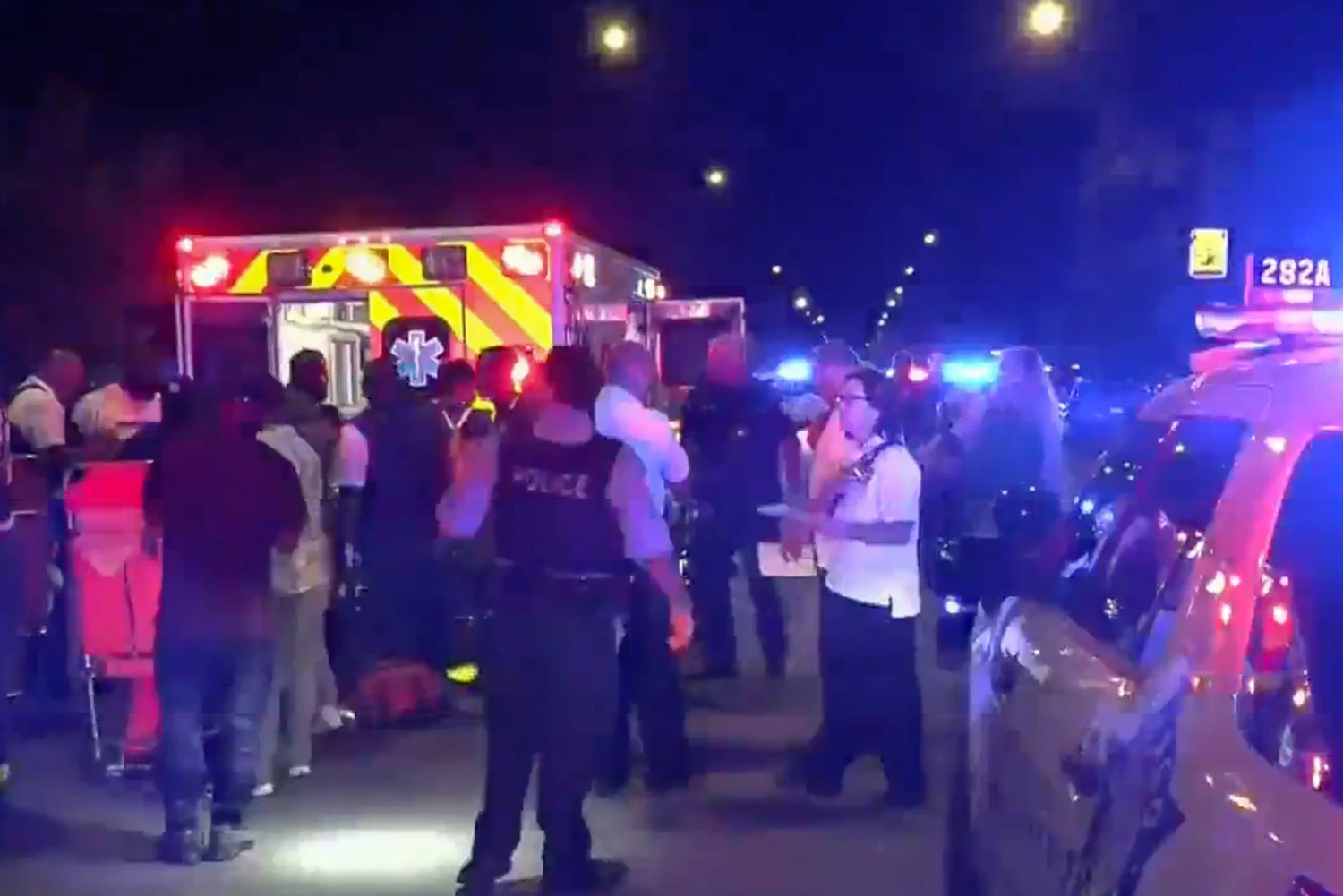 Chicago police are investigating a mass shooting that left one person dead and at least nine others hurt Sunday.