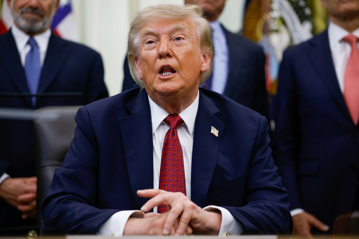 U.S. President Donald Trump in the Oval Office on August 31, 2026.