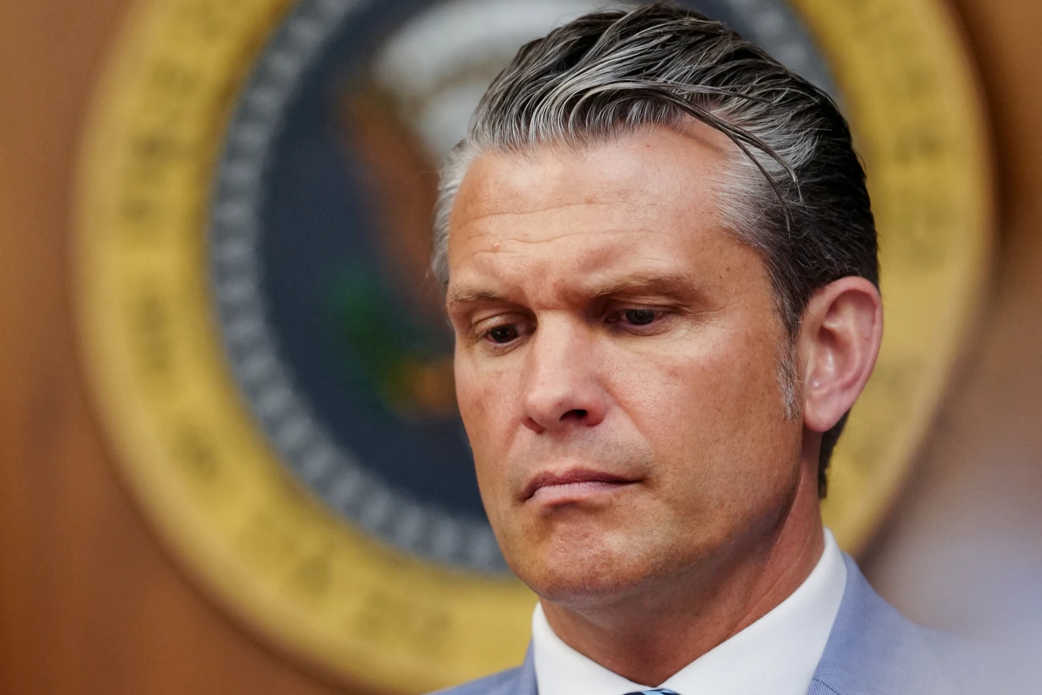 Secretary of Defense Pete Hegseth attends a Cabinet meeting on July 31, 2026.
