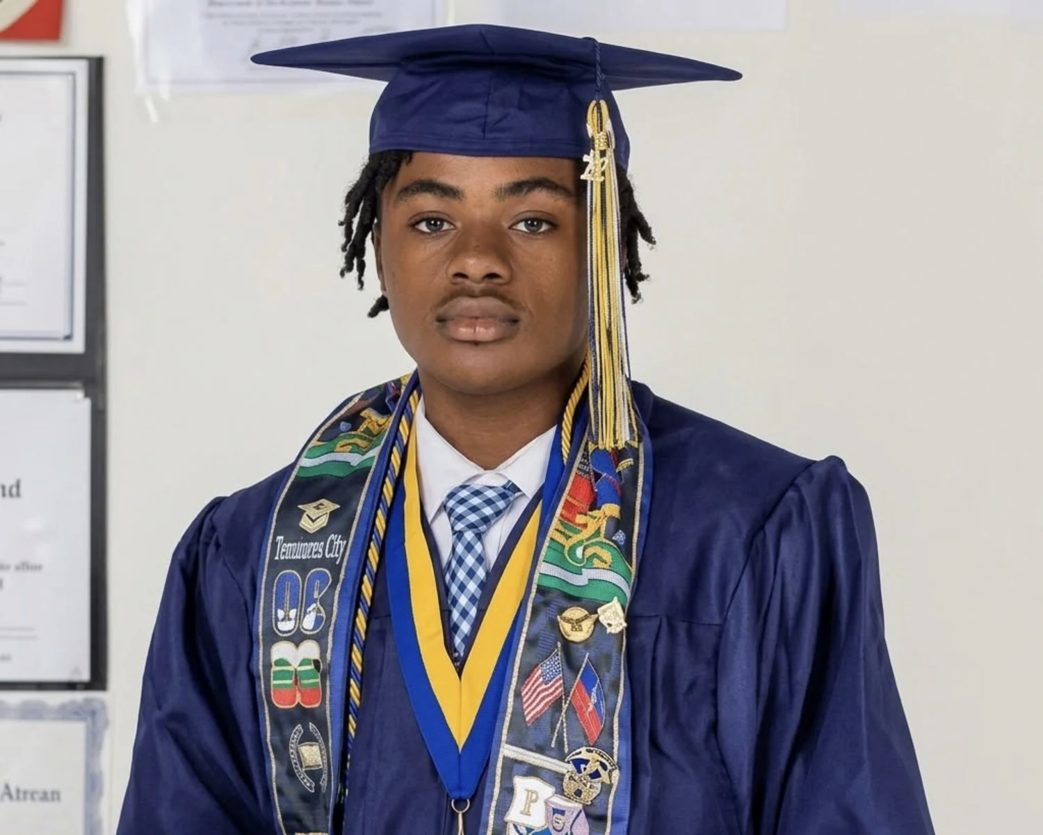 A photo shared by Wittenberg University of Pierre Damas Bel, a freshman soccer recruit who died after stepping into traffic in Springfield, Ohio on Aug. 31, 2026.