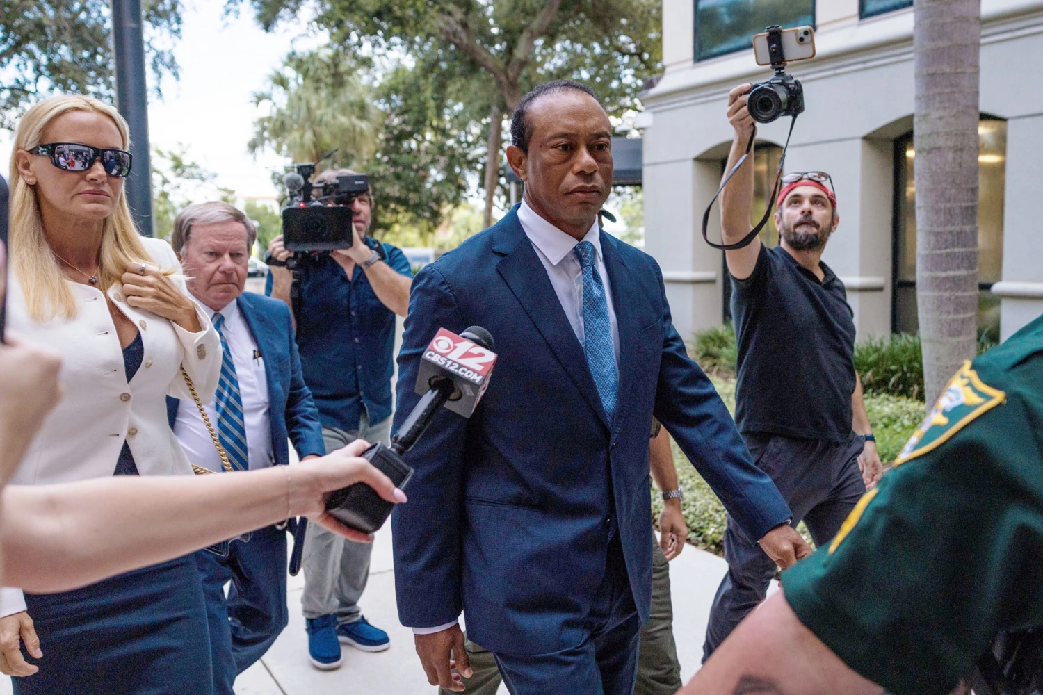 Tiger Woods attends a court hearing at Martin County Courthouse on September 2, 2026 in Stuart, Florida. Tiger Woods is expected to change his plea in the case over a DUI crash that occurred on March 27, 2026, on Jupiter Island in Martin County.