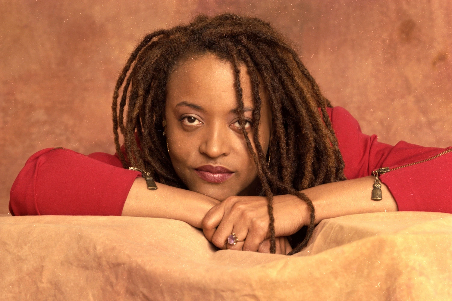 Portrait of American jazz vocalist Cassandra Wilson, New York, New York, 1990s.