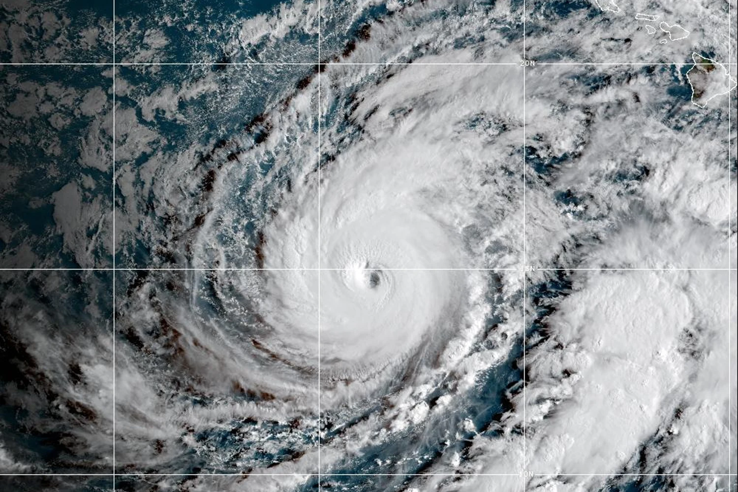 This satellite image released by NOAA shows Hurricane Lowell approaching Hawaii, Sunday, Sept. 6, 2026.