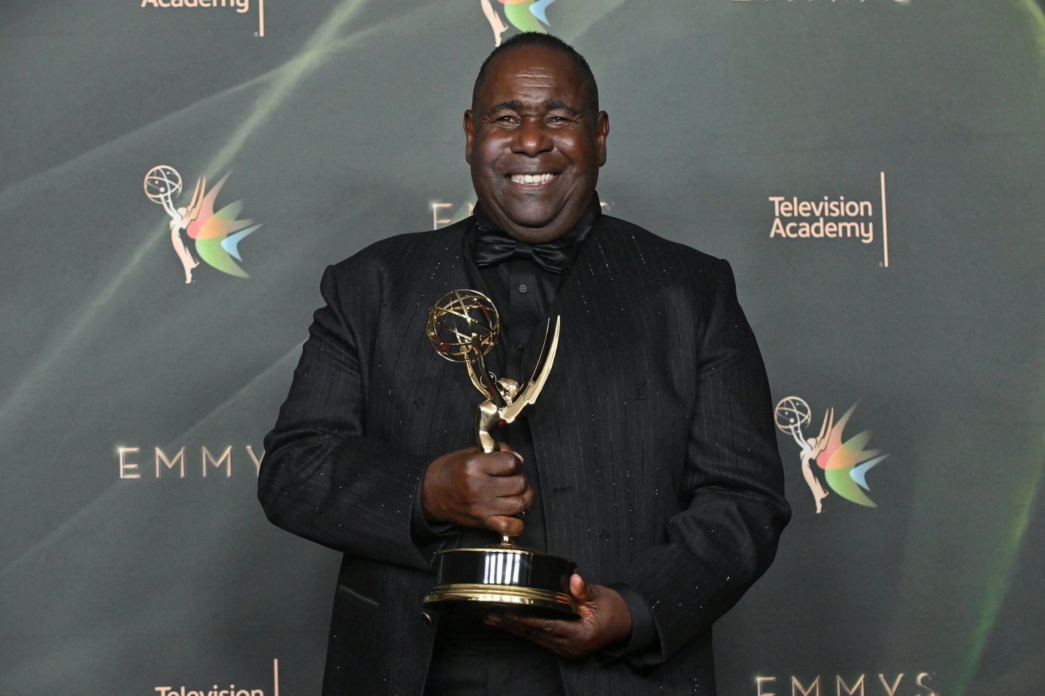 Actor Ernest Harden Jr. poses with his Emmy for Outstanding Guest Actor in a Drama Series for "The Pitt" during Night Two of the 78th Emmy Awards at the Peacock Theater in Los Angeles on September 6, 2026.