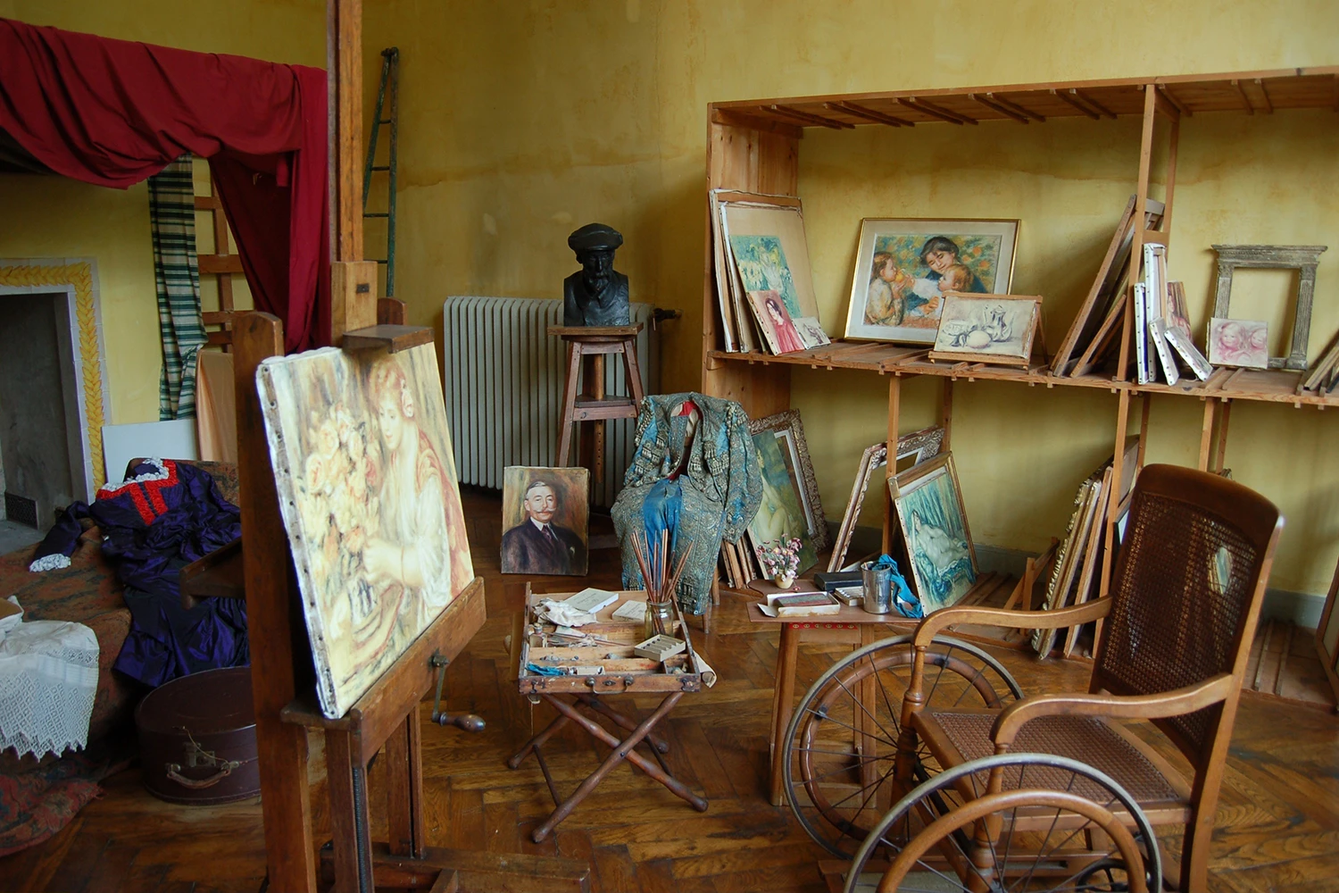Artworks displayed at the Renoir museum in Cagnes-sur-Me, France.