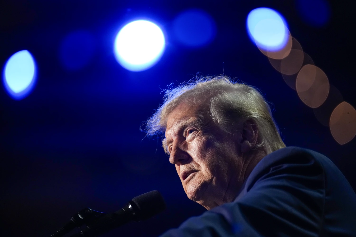 President Donald Trump speaks on stage on the first day of the 2026 Republican National Convention at the American Airlines Center on Sept. 9, 2026 in Dallas, Texas.