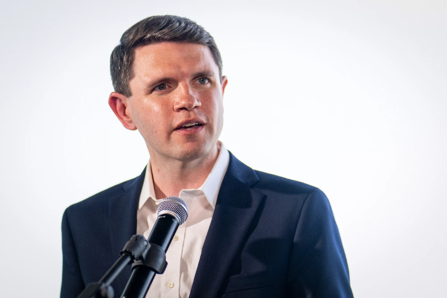 Democratic U.S. Senate candidate James Talarico on July 22, 2026 in Austin, Texas.