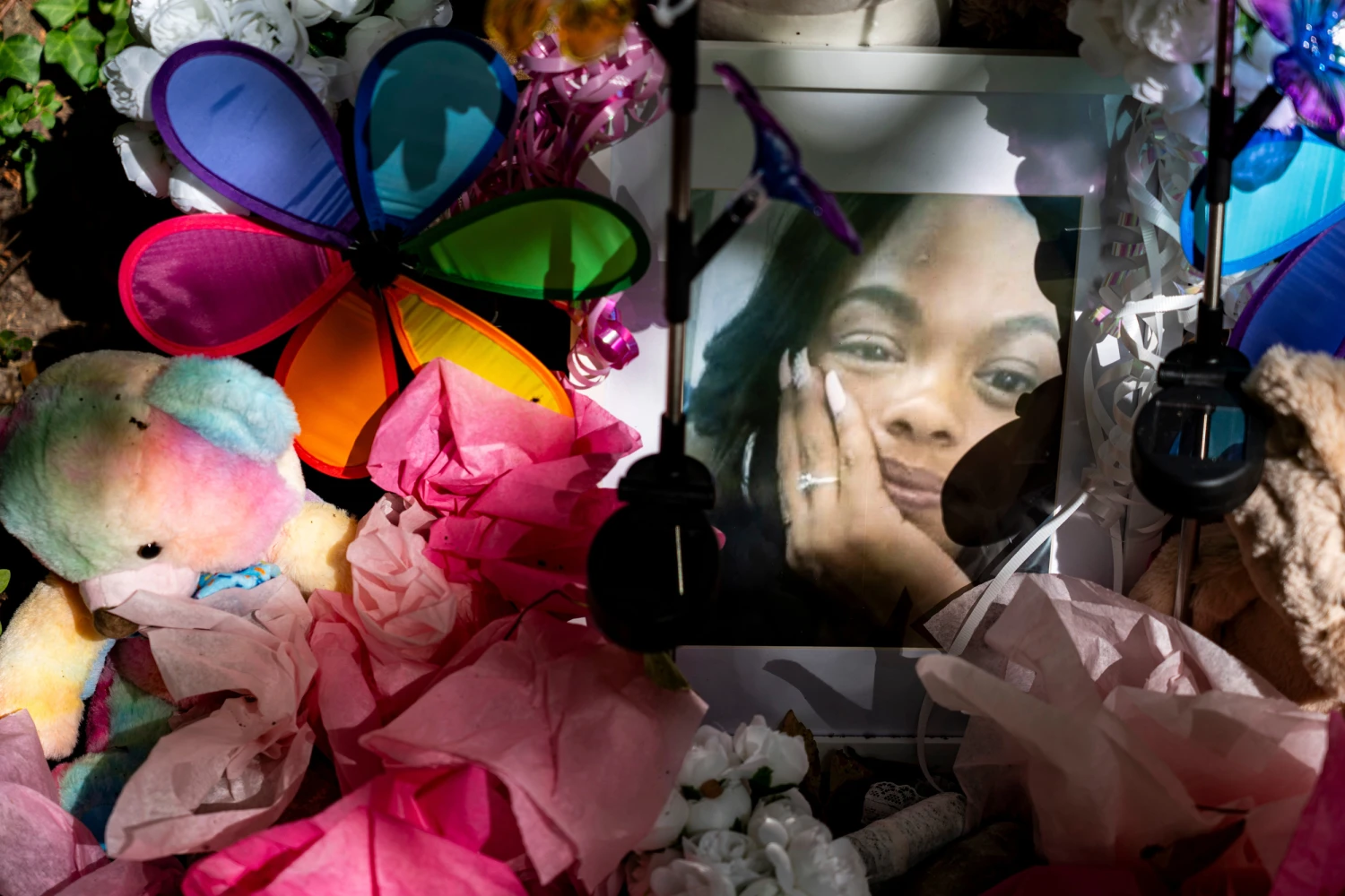 A memorial for Tasia Fortune in Jackson, Miss.