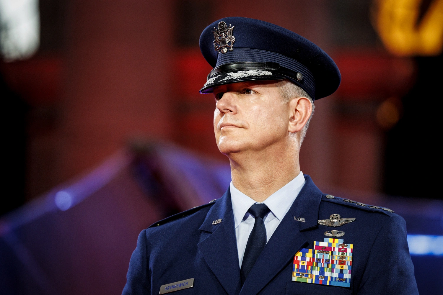 Commander, U.S. European Command and NATO Supreme Allied commander Europe (SACEUR), General Alexus Grynkewich during an event to mark the 250th anniversary of the U.S.' Declaration of Independence, hosted by the U.S. Embassy in Belgium at the Jubelpark (Parc du Cinquantenaire), in Brussels on June 28, 2026.